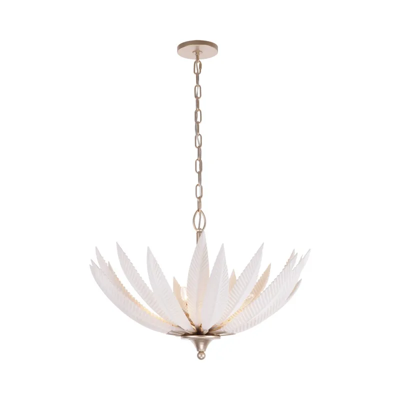 Zanara 6 Light Pendantwith 3D Printed Ceramic Leaves — Varaluz Lighting LED Landscape Lights  