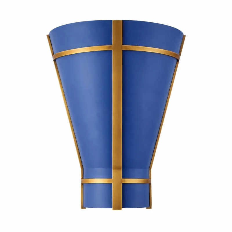 Brasserie 1 Light Sconce - French Blue/Heritage Bronze — Varaluz Lighting LED Smart & Connected Lighting  
