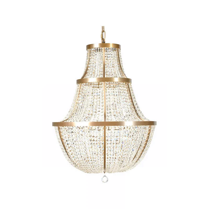 Crystal Baller 12 Light Leaded Crystal Empire Pendant - Antique Bronze — Varaluz Lighting LED Landscape Lights  