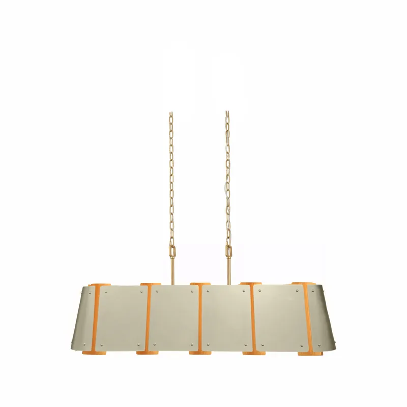 Peep Show 6 Light Linear - Sunwashed Silver/Brushed Sienna — Varaluz Lighting LED Linear Lights  