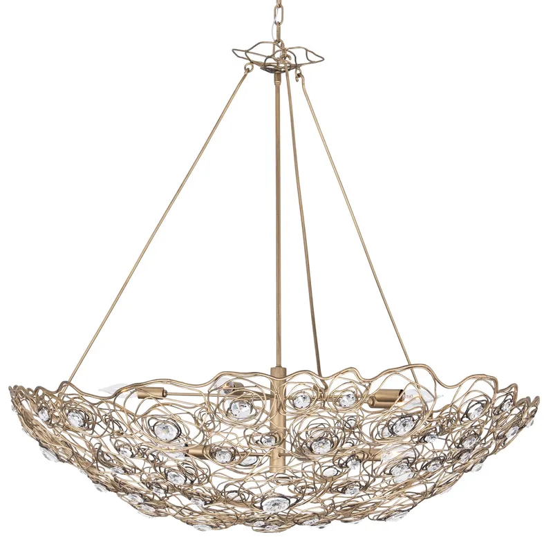 Ethereal Rose 10 Light Inverted Pendant - Havana Gold Ombre — Varaluz Lighting LED Landscape Lights  