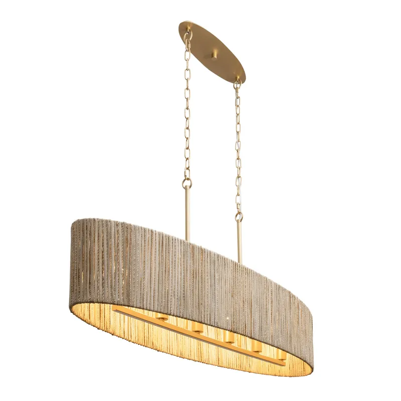 Jacob's Ladder 6 Light   Linear Pendant - French Gold — Varaluz Lighting LED Linear Lights  