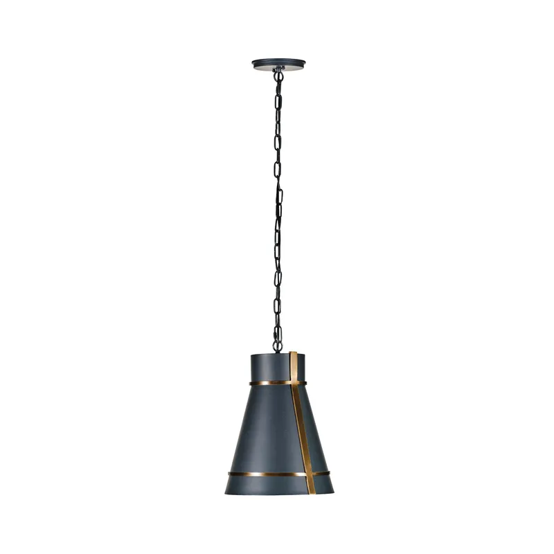 Brasserie 1 Light Mini Pendant - Blackened Zinc/Heritage Bronze — Varaluz Lighting LED Landscape Lights  