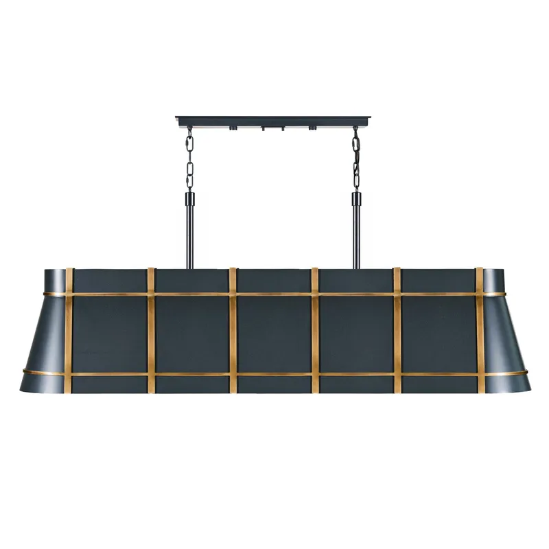 Brasserie 6 Light Linear - Blackened Zinc/Heritage Bronze — Varaluz Lighting LED Linear Lights  