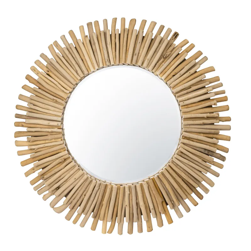 Drifter 34-in Wall Mirror - Natural Driftwood — Varaluz Lighting LED Wall Lights  