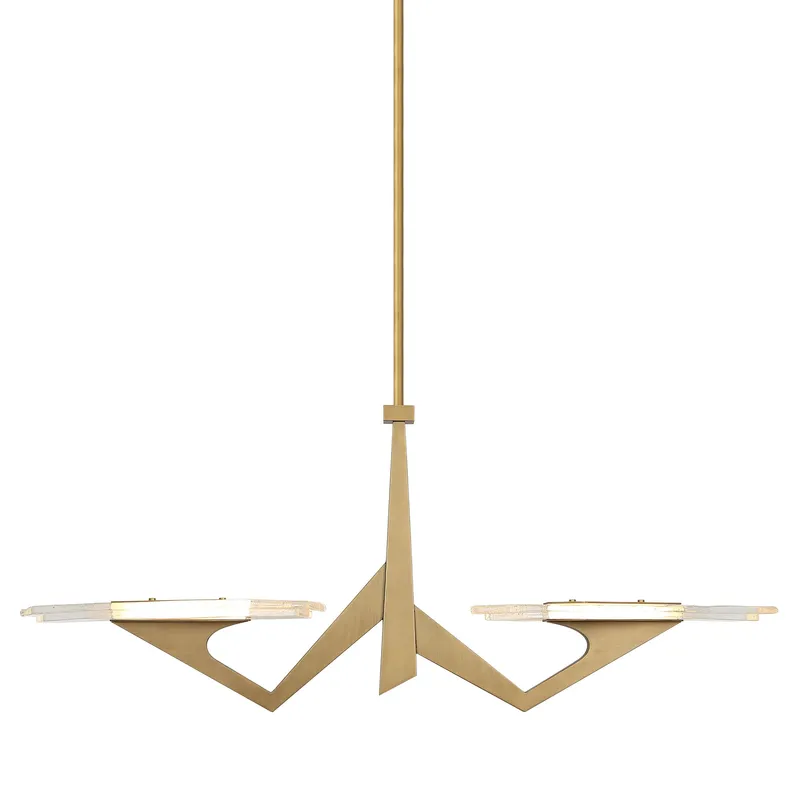 Down the Wrong Path 2 Light Large Linear - Brass Kisser — Varaluz Lighting LED Linear Lights  
