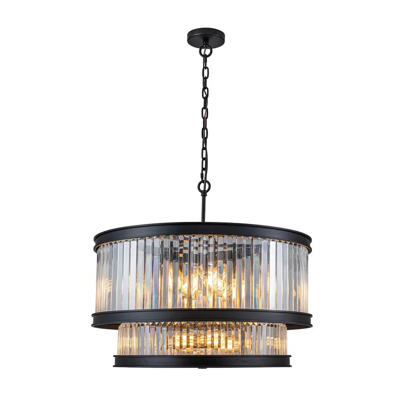 Double Take 14 Light 2-Tier Pendant - Heritage Black — Varaluz Lighting LED Landscape Lights  