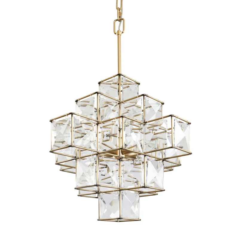 Cubic 6 Light Pendant - Calypso Gold — Varaluz Lighting LED Landscape Lights  