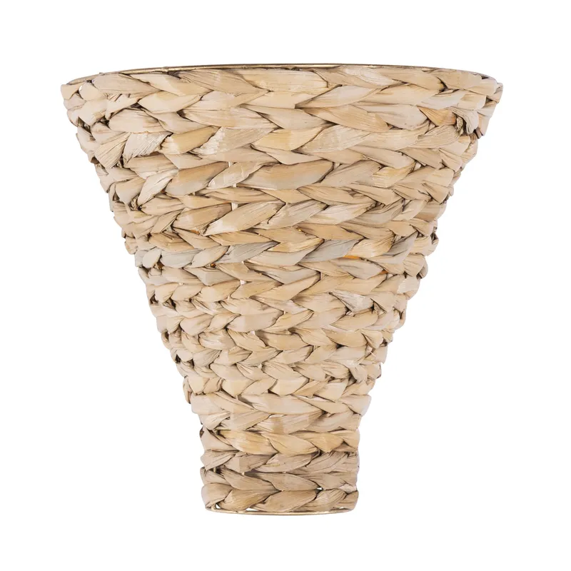 Hilton Head 1 Light Sconce - French Gold/Natural Seagrass — Varaluz Lighting LED Smart & Connected Lighting  