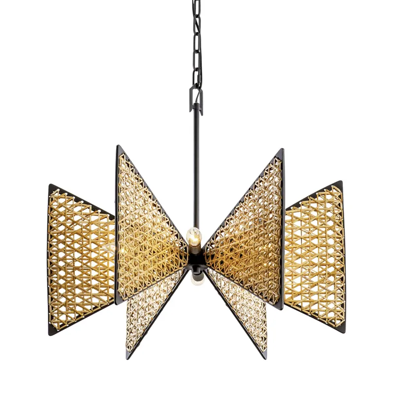 Machina 6 Light Chandelier - Matte Black/Sulihiya — Varaluz Lighting LED Landscape Lights  