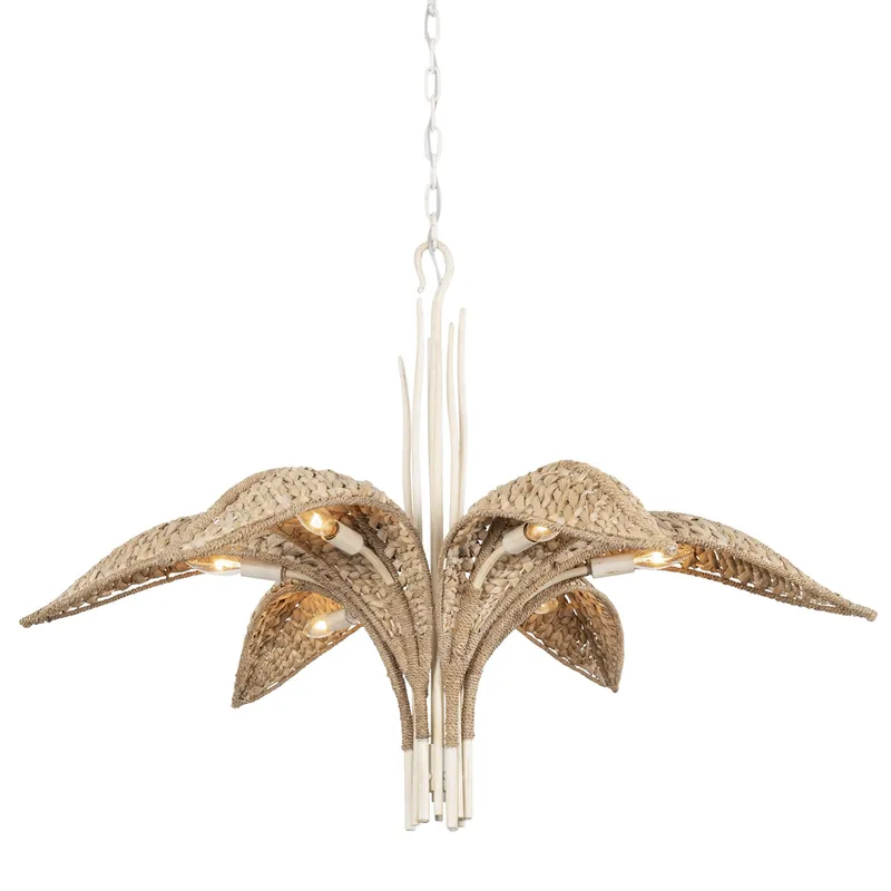 Century Palm 6 Light Chandelier - Country White — Varaluz Lighting LED Landscape Lights  