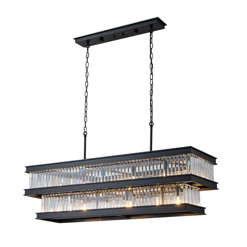 Double Take 6 Light 2-Tier Linear - Heritage Black — Varaluz Lighting LED Linear Lights  