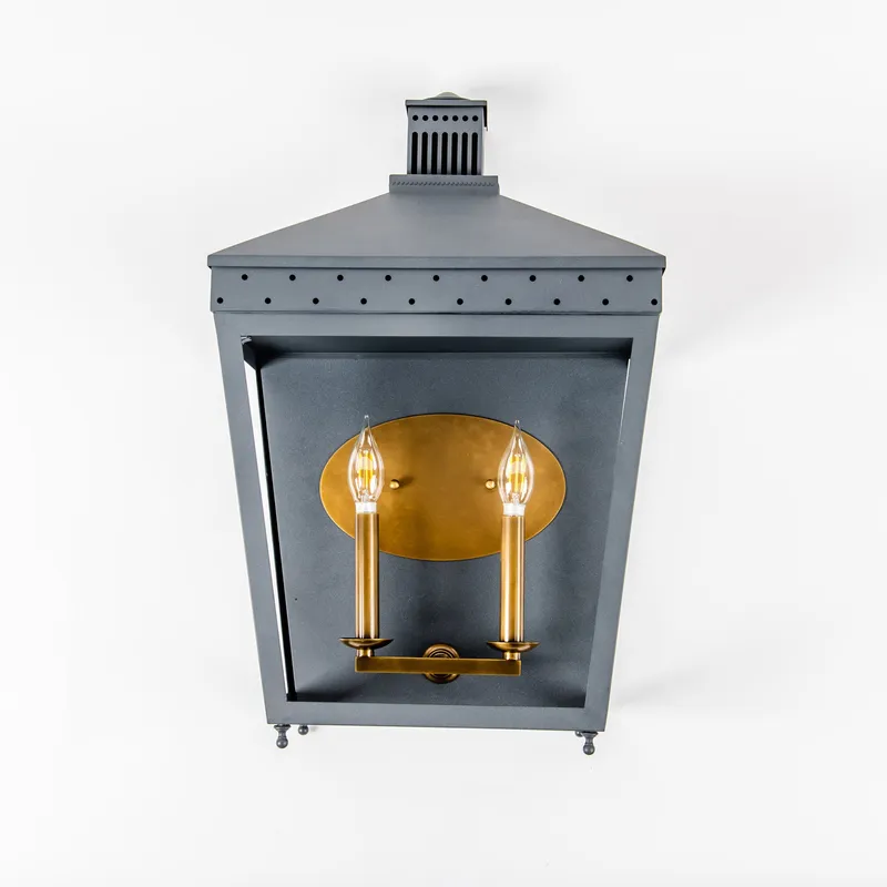 Midnight Manor 2 Light Sconce - Blackened Zinc/Antique Bronze — Varaluz Lighting LED Smart & Connected Lighting  