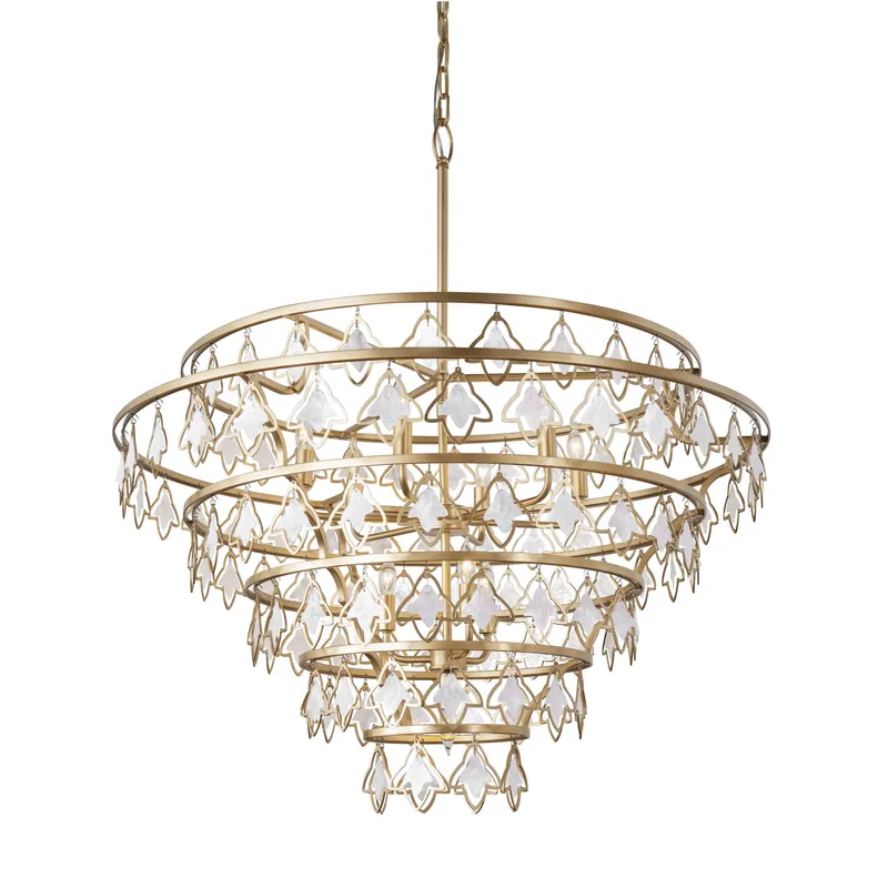Fleur 10 Light   Chandelier - French Gold — Varaluz Lighting LED Landscape Lights  