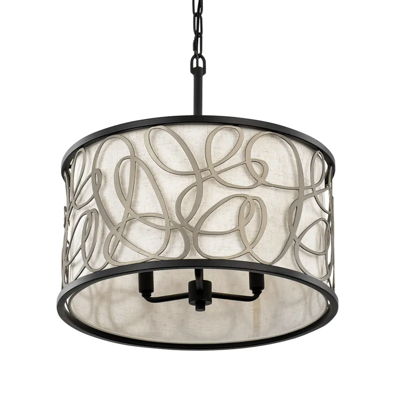 Scribble 3 Light Convertible Pendant/Semi-Flush - Matte Black/Artifact — Varaluz Lighting LED Landscape Lights  