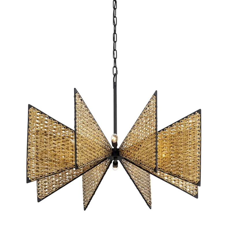 Machina 8 Light Chandelier - Matte Black/Sulihiya — Varaluz Lighting LED Landscape Lights  