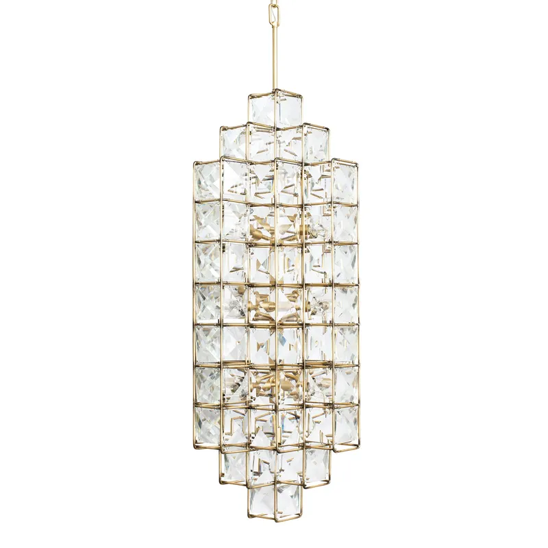 Cubic 14 Light Foyer - Calypso Gold — Varaluz Lighting LED Landscape Lights  