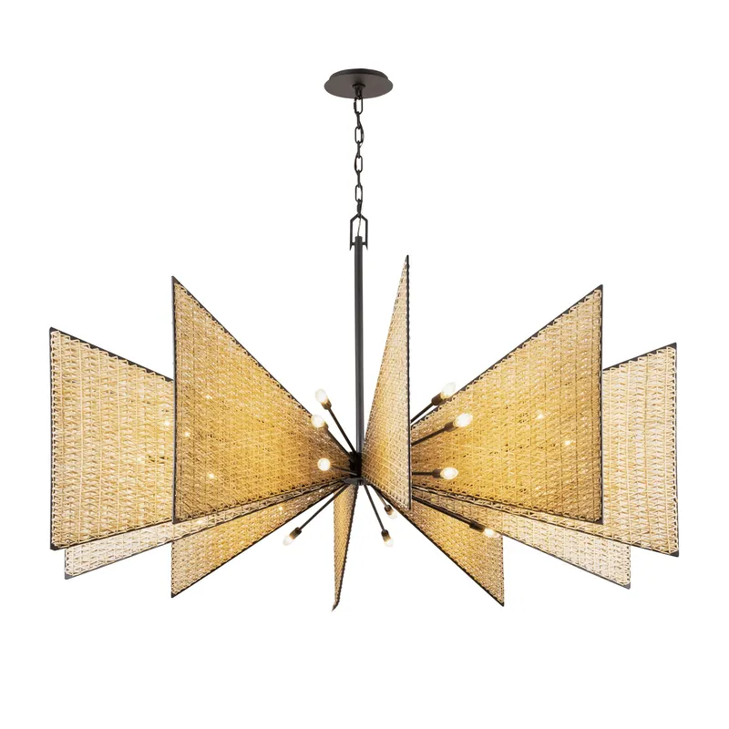 Machina 30Light Chandelier - Matte Black/Sulihiya — Varaluz Lighting LED Landscape Lights  
