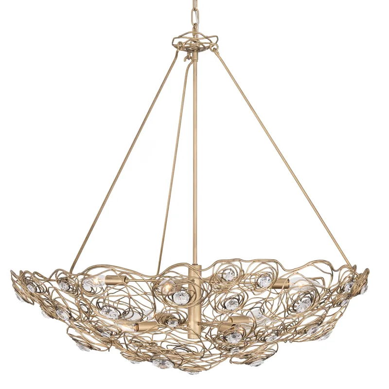 Ethereal Rose 8 Light Inverted Pendant - Havana Gold Ombre — Varaluz Lighting LED Landscape Lights  