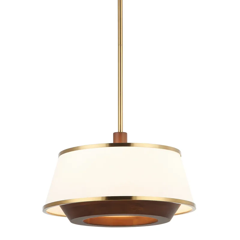 Desert Flyer 3 Light Convertible Pendant/Semi-Flush - Satin Brass/Medium Walnut — Varaluz Lighting LED Landscape Lights  