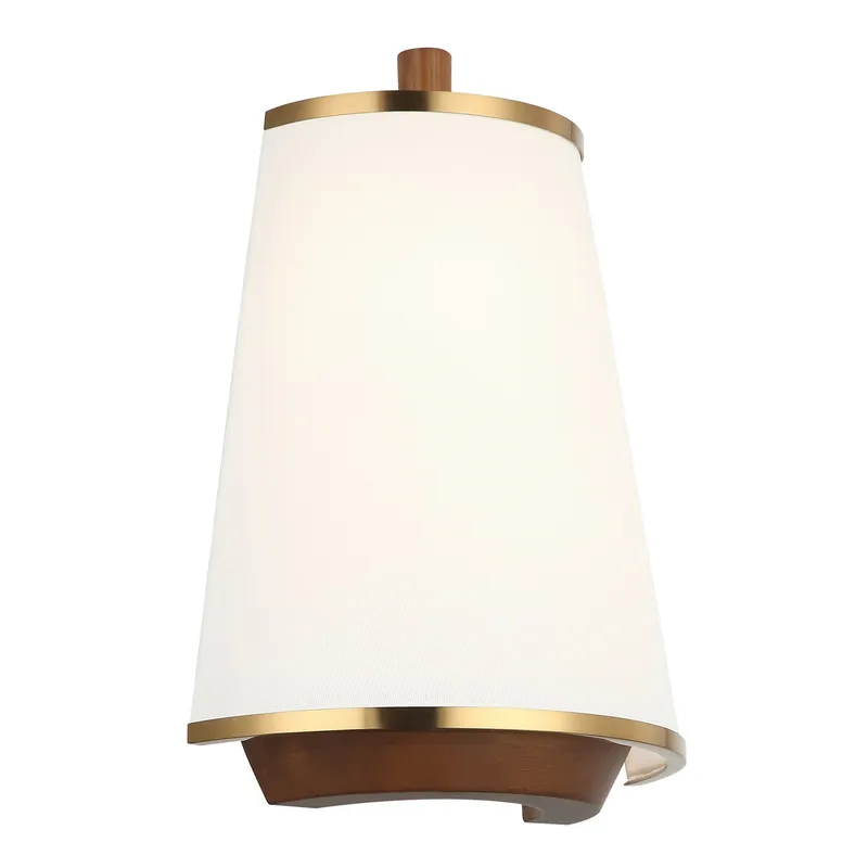 Desert Flyer 2 Light Sconce - Satin Brass/Medium Walnut — Varaluz Lighting LED Smart & Connected Lighting  