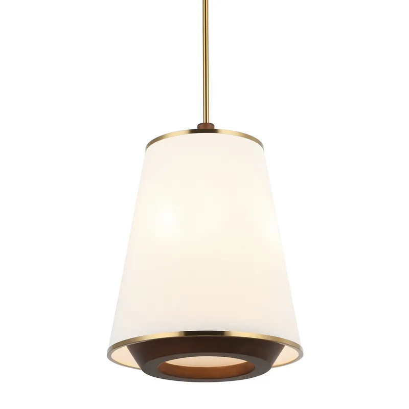Desert Flyer 3 Light Foyer - Satin Brass/Medium Walnut — Varaluz Lighting LED Wall Lights  