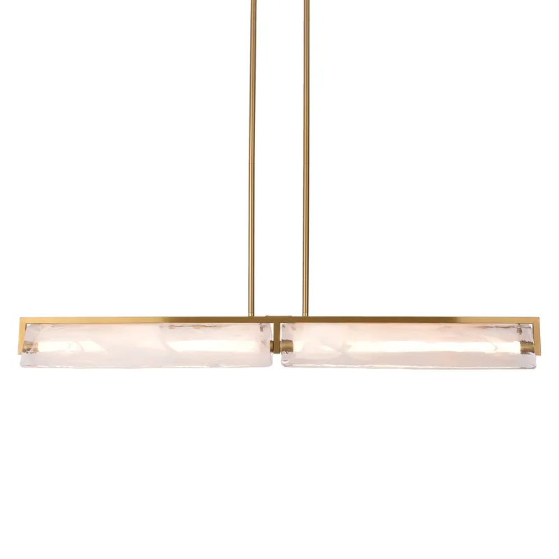 Mingle 2 Light Medium Linear - Satin Brass — Varaluz Lighting LED Linear Lights  