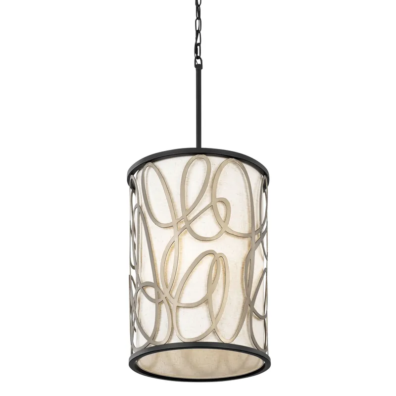 Scribble 6 Light Foyer - Matte Black/Artifact — Varaluz Lighting LED Wall Lights  