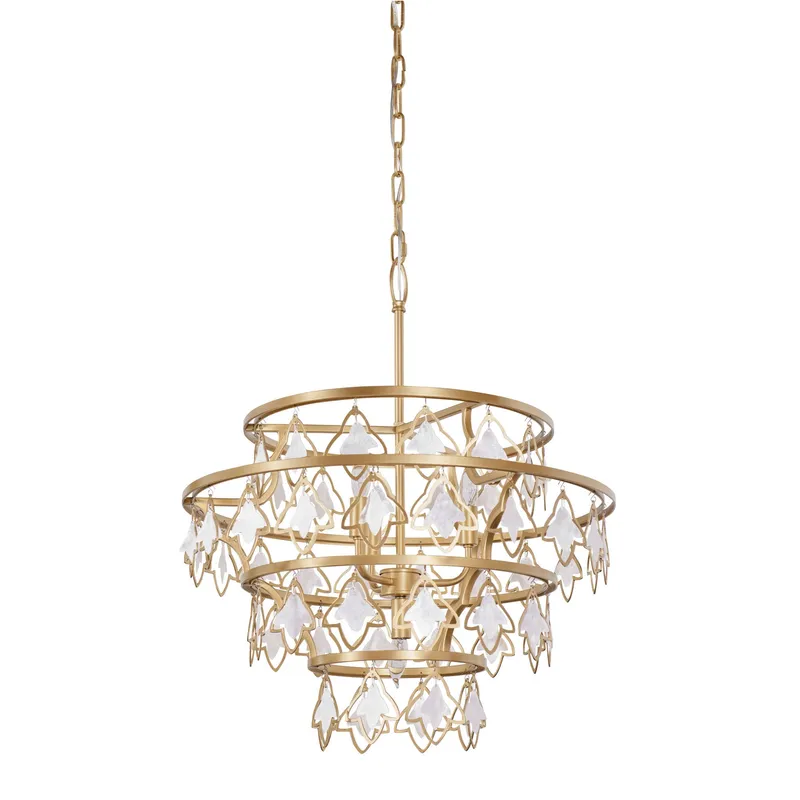 Fleur 4 Light   Chandelier - French Gold — Varaluz Lighting LED Landscape Lights  