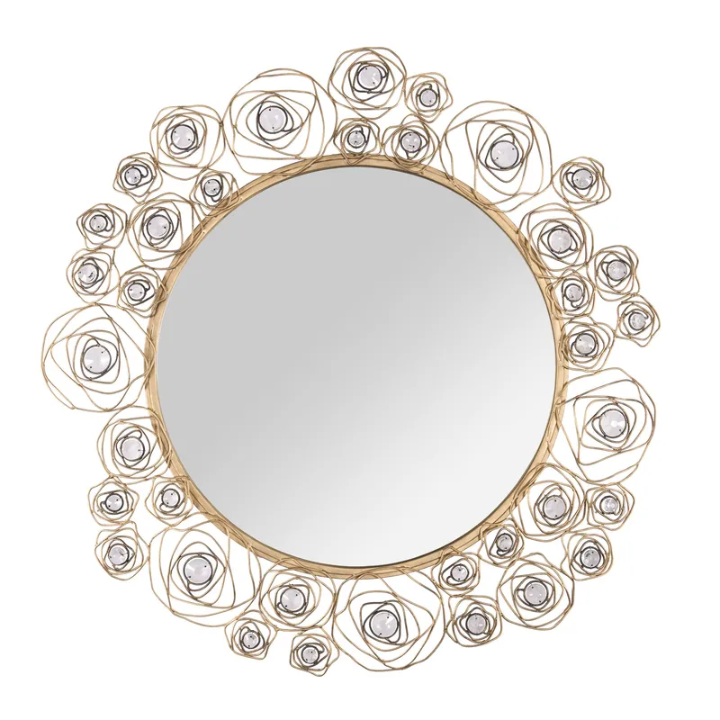 Ethereal Rose 38-in Wall Mirror - Havana Gold Ombre — Varaluz Lighting LED Wall Lights  