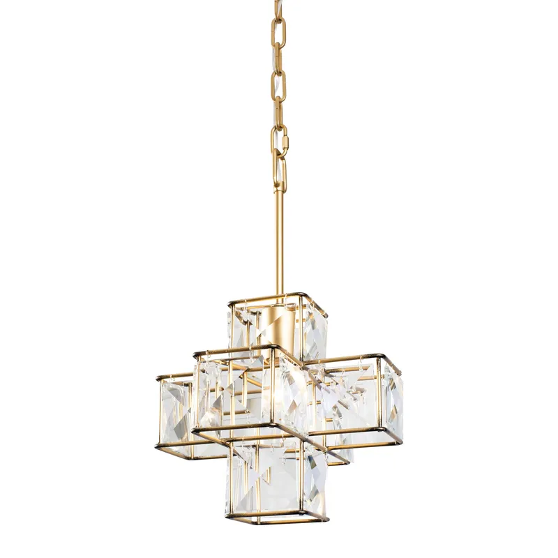 Cubic 1 Light Pendant - Calypso Gold — Varaluz Lighting LED Landscape Lights  