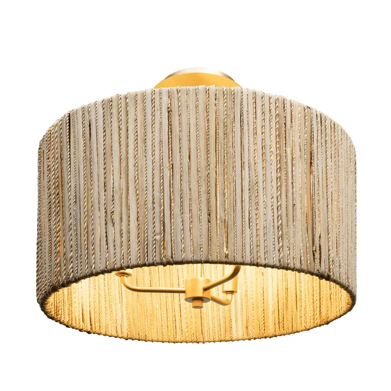 Jacob's Ladder 3 Light   Semi-Flush - French Gold — Varaluz Lighting LED Post Top Lights  