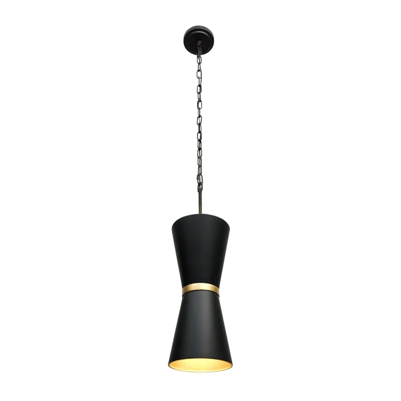 Mad Hatter 2 Light   Pendant - Matte Black/French Gold — Varaluz Lighting LED Landscape Lights  