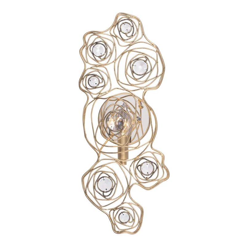 Ethereal Rose 1 Light Sconce - Havana Gold Ombre/Polished Stainless Accents — Varaluz Lighting LED Smart & Connected Lighting  