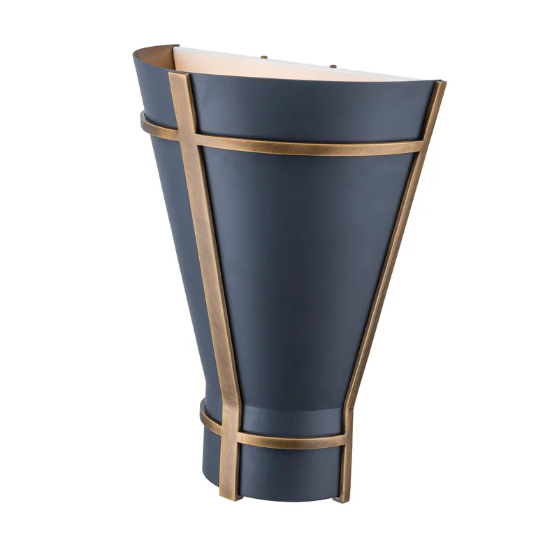 Brasserie 1 Light Sconce - Blackened Zinc/Heritage Bronze — Varaluz Lighting LED Smart & Connected Lighting  