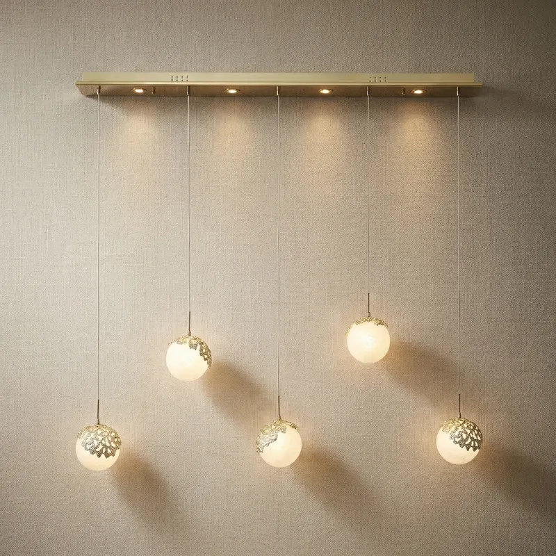 Callisto Glass Globe Linear Chandelier — YIOSI Lamps LED Linear Lights  3000K