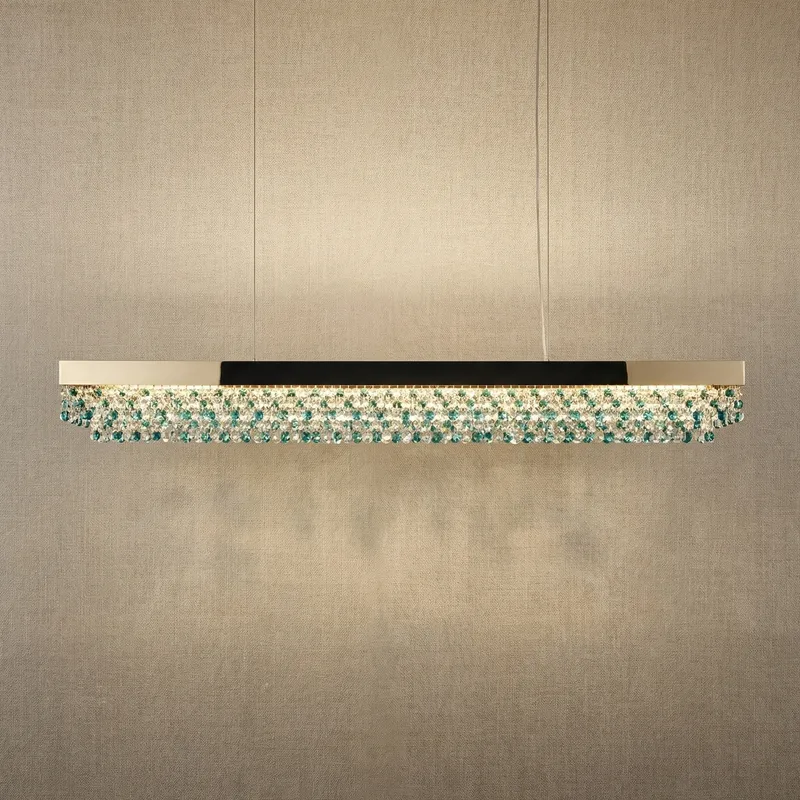 Orion Linear Crystal Chandelier — YIOSI Lamps LED Linear Lights  3000K