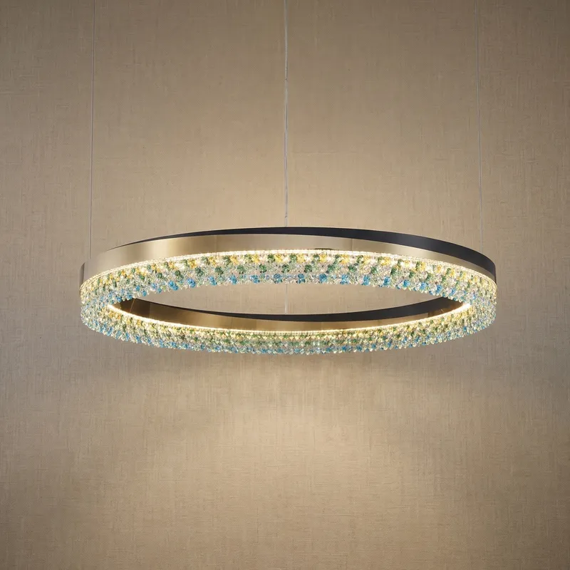 Orion Ring Crystal Chandelier — YIOSI Lamps LED Landscape Lights  3000K