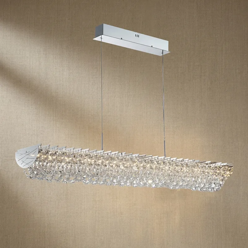 Stella Linear Crystal Chandelier — YIOSI Lamps LED Linear Lights  3000K