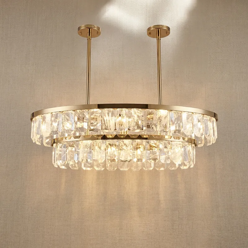 Selene Linear Crystal Chandelier — YIOSI Lamps LED Linear Lights  3000K