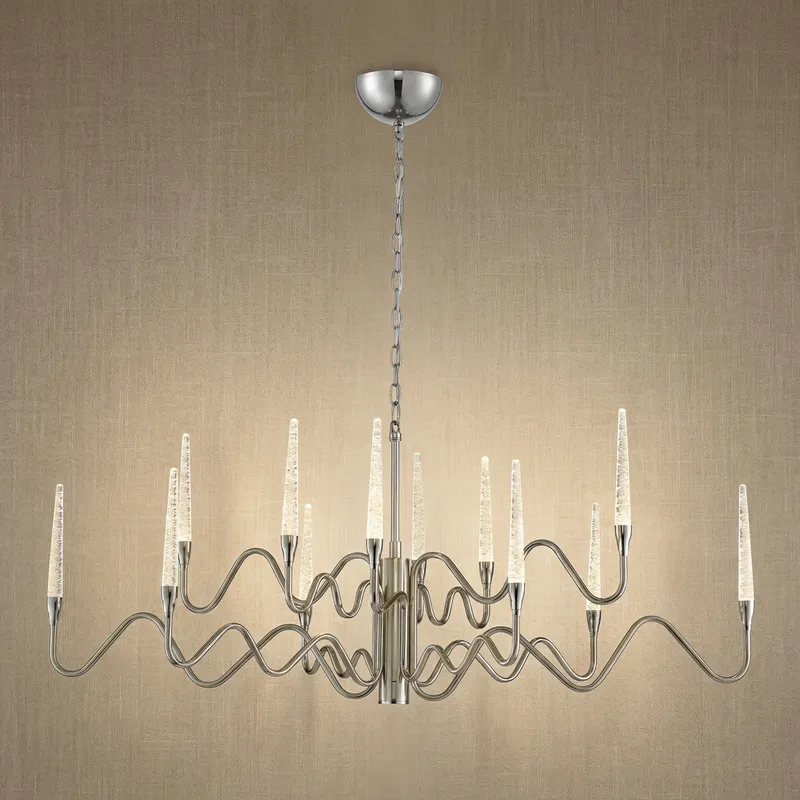 Candlelight Oval Glass Chandelier — YIOSI Lamps LED Landscape Lights 40.0W 3000K
