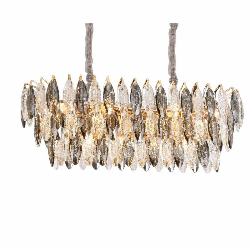 Tondo Crystal Rectangular Chandelier — YIOSI Lamps LED Landscape Lights  