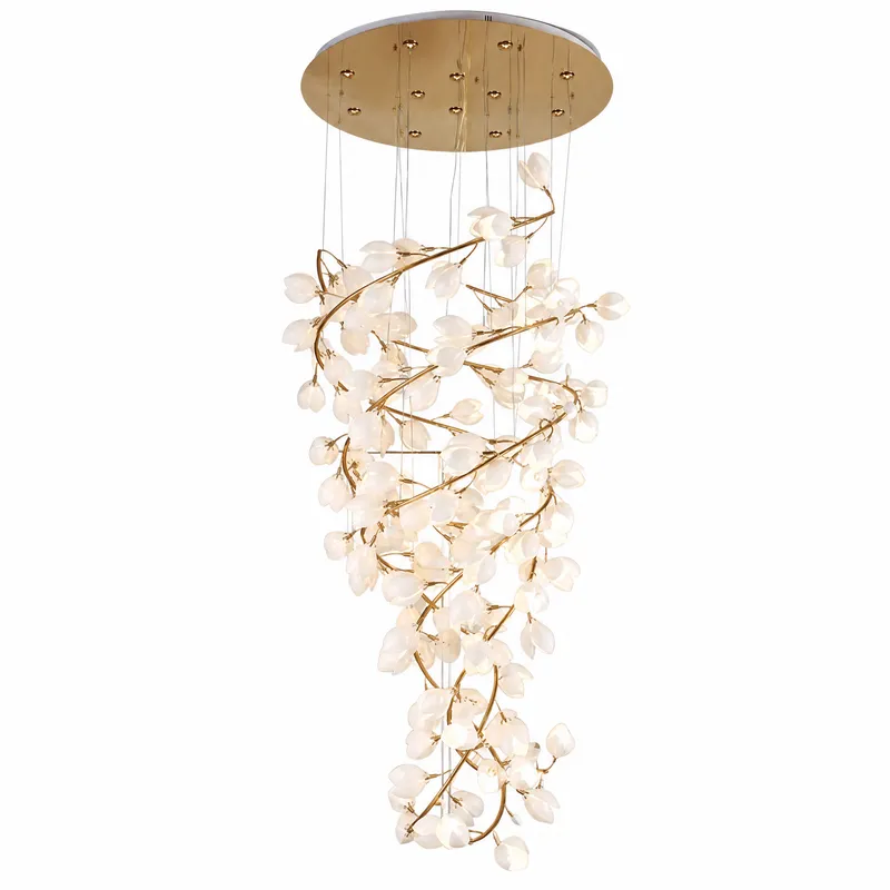 Lauro Ceramic Leaf Crown Chandelier — YIOSI Lamps LED Landscape Lights  