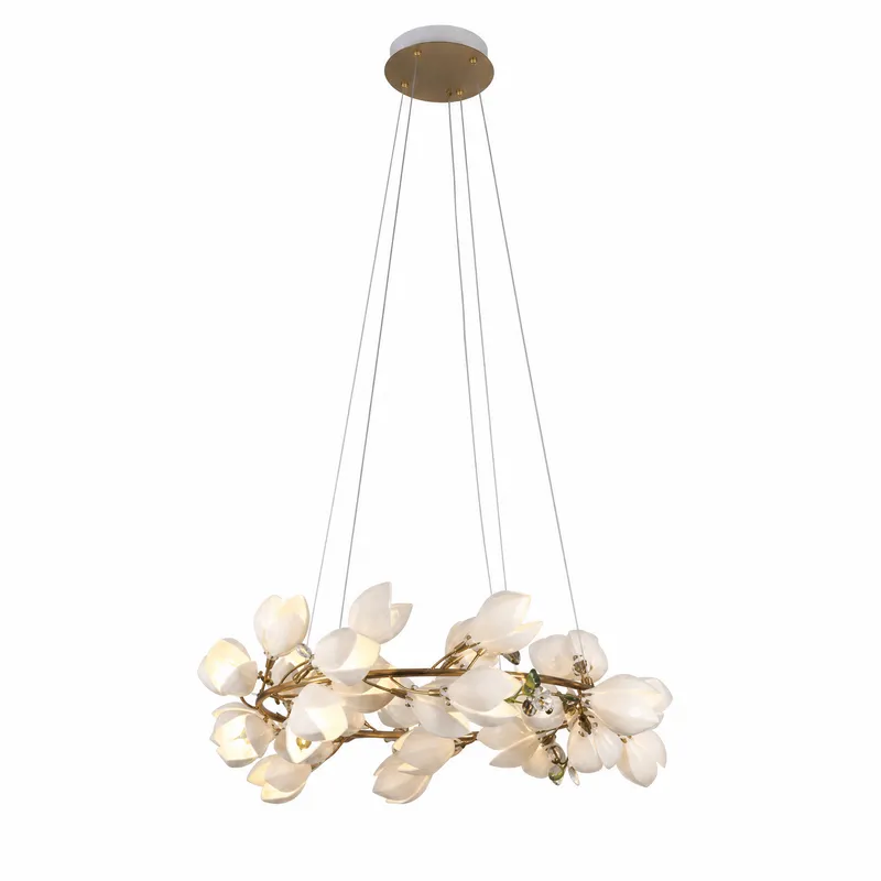 Lauro Ceramic Leaf Chandelier — YIOSI Lamps LED Landscape Lights  