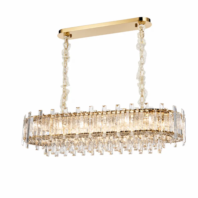 Voluta Crystal Rectangular Chandelier — YIOSI Lamps LED Landscape Lights  