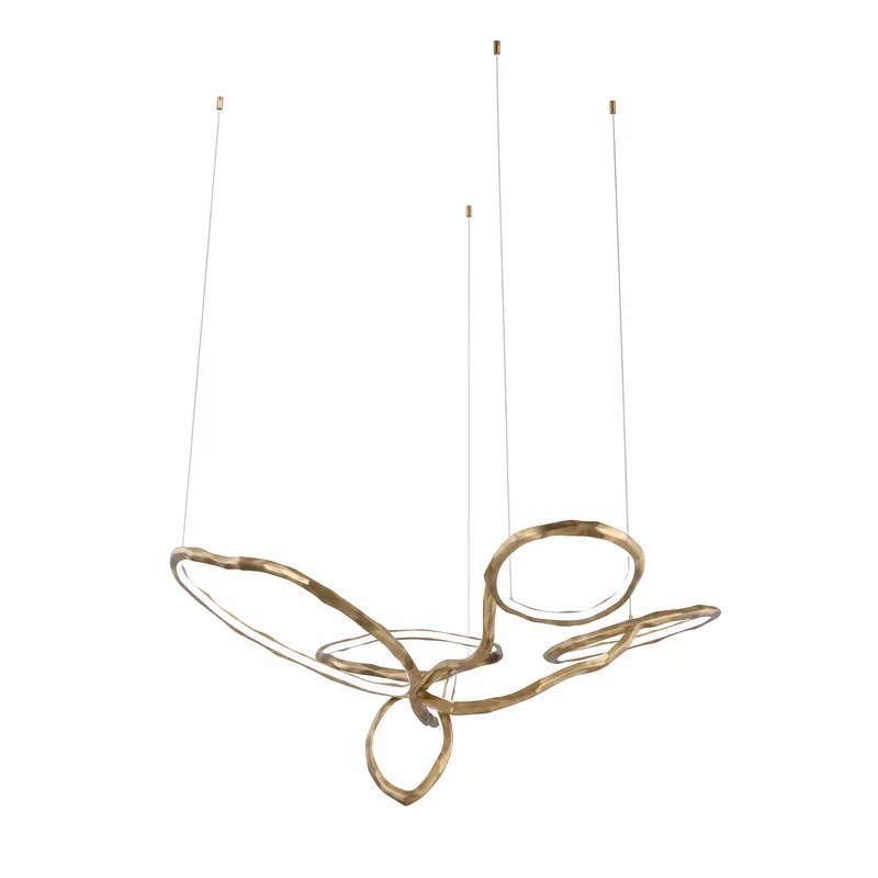 Cerchio Brass Ring Chandelier — YIOSI Lamps LED Landscape Lights  