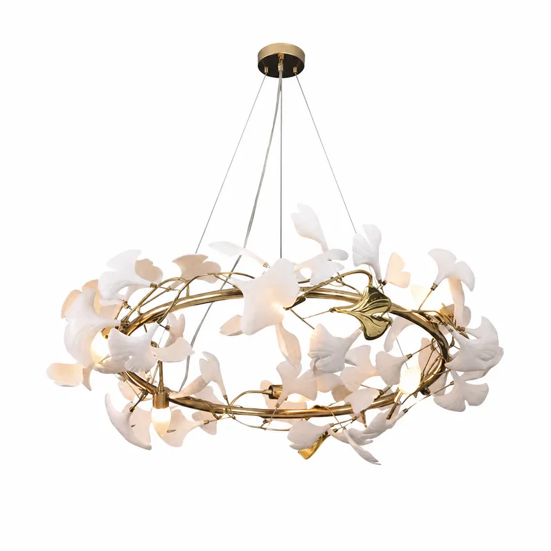 Petalo Ceramic Halo Chandelier — YIOSI Lamps LED Landscape Lights  
