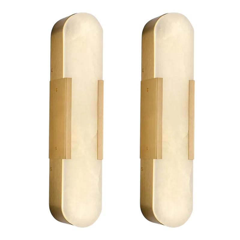 Modern Alabaster Wall Sconce - 2 Pack — YIOSI Lamps LED Wall Lights  
