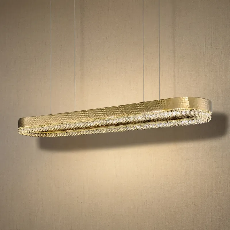 Yiosi Oval Crystal Chandelier — YIOSI Lamps LED Landscape Lights  3000K