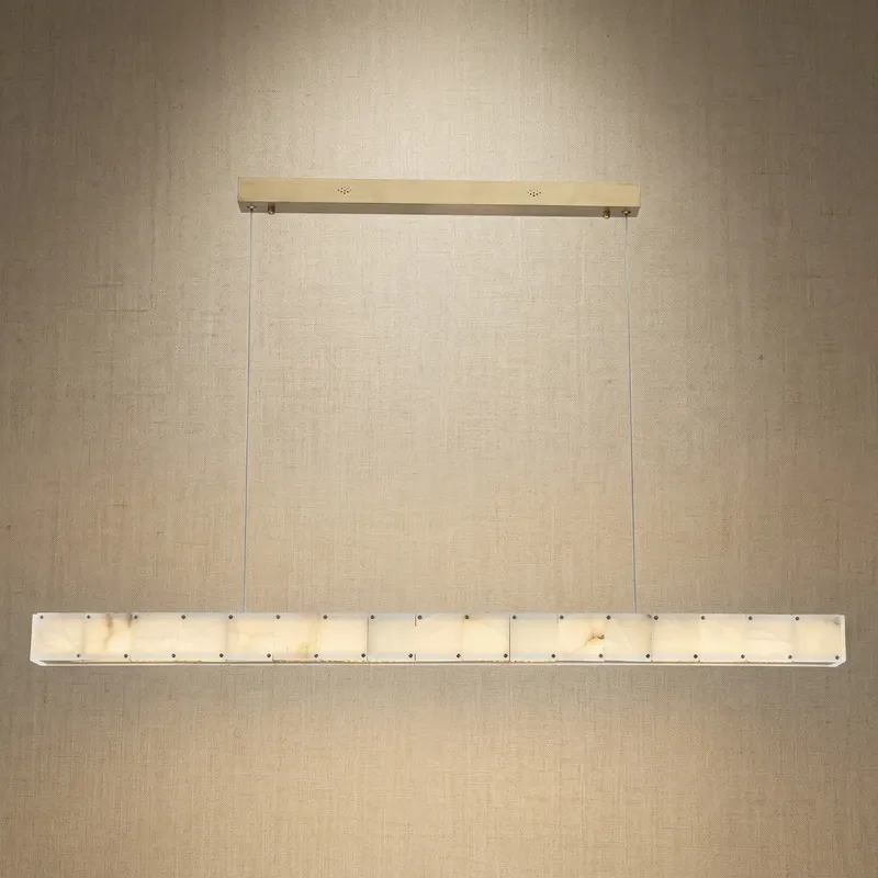 Yiosi Madison Linear Alabaster Chandelier — YIOSI Lamps LED Linear Lights  3000K